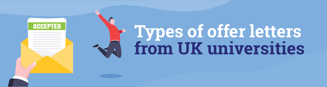 Types of offer letter from UK universities
